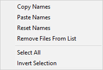 Screenshot of multi-rename context menu