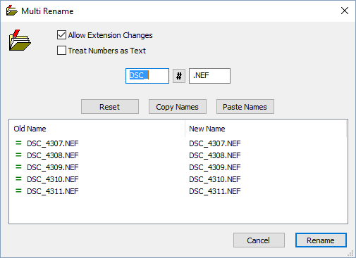 MultiRenameNumberScreenshot