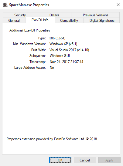 ExeProperties screenshot